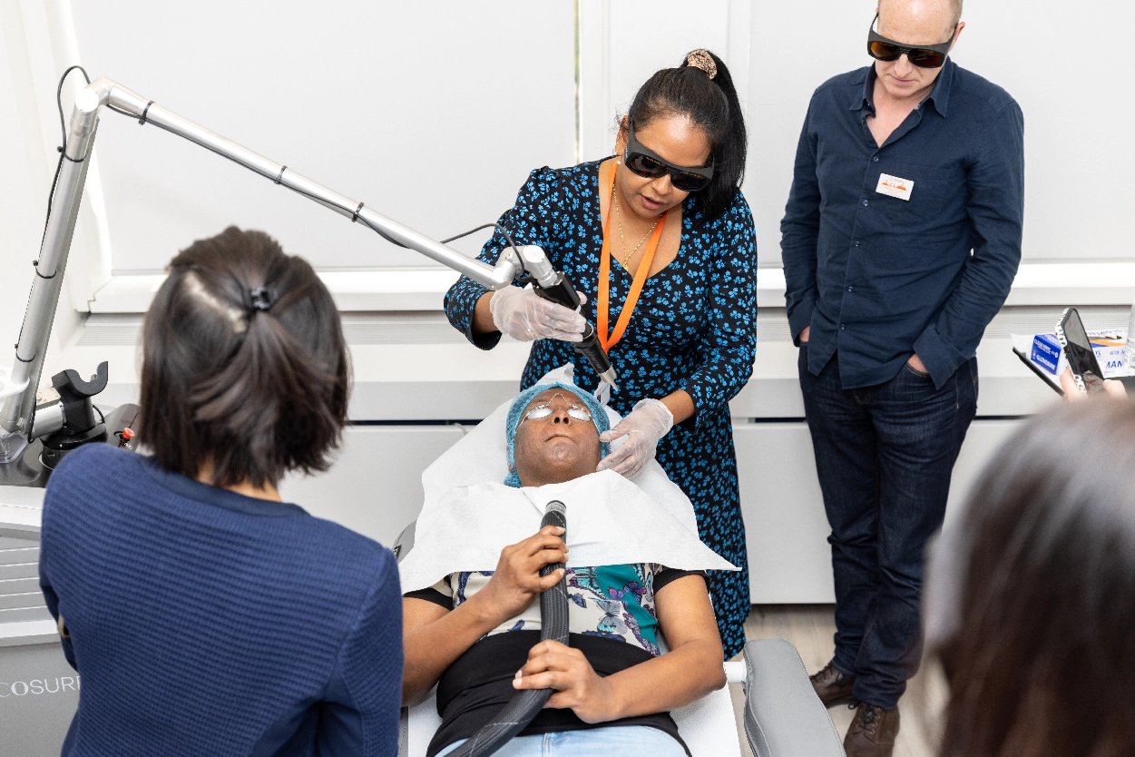 A medical equipment demonstration at a Cynosure event, filmed by an event videographer from Medialook