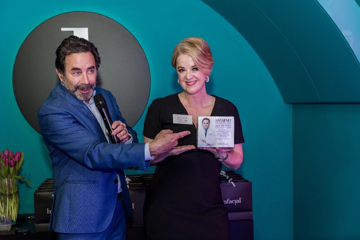 A speech at a HydraFacial corporate event, filmed by an event videographer from Medialook