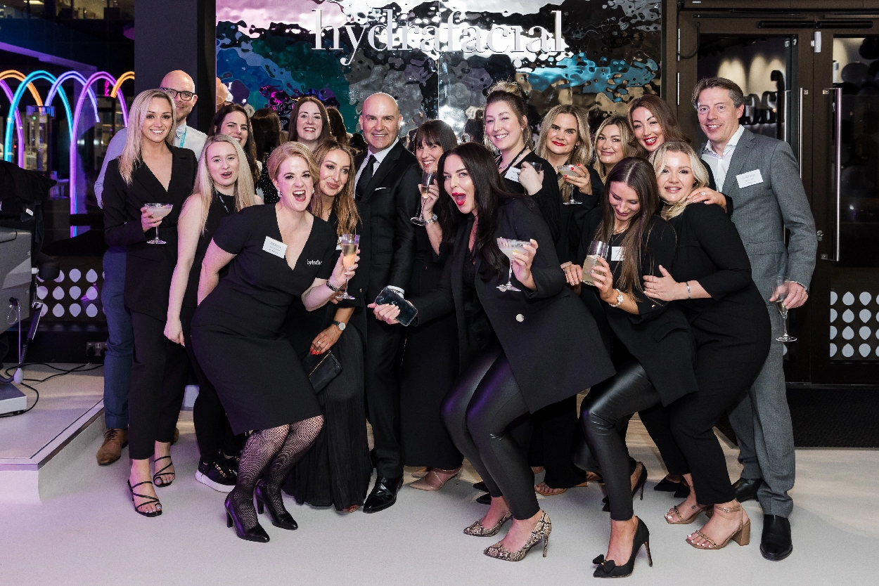 The HydraFacial team at a corporate event, captured by an event videographer from Medialook