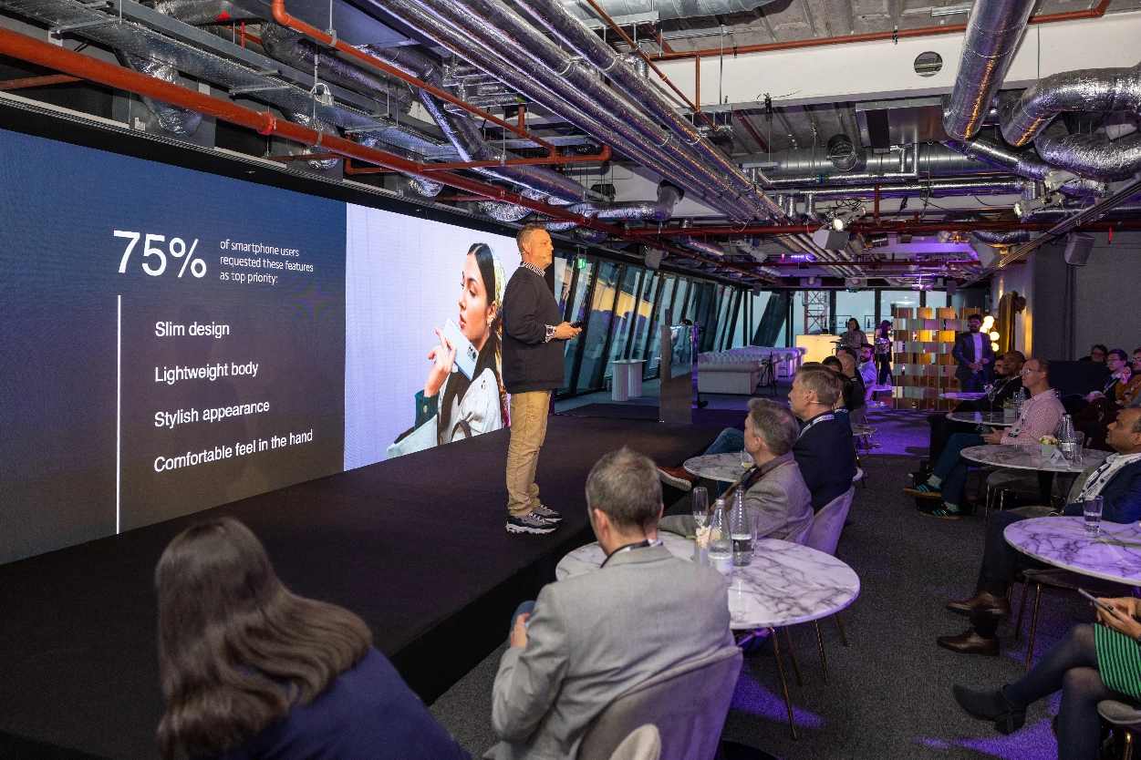 The Xiaomi product launch stage in London, captured by an event videographer from Medialook